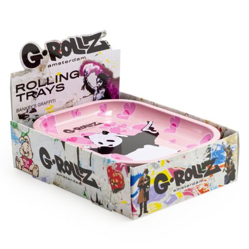 G-ROLLZ | Banksy's 'Panda Gunnin' Small Tray 14x18 cm