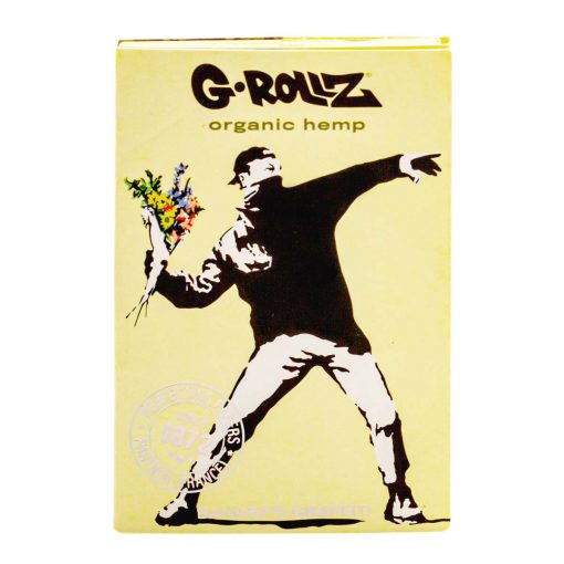 G-ROLLZ | Banksy's Graffiti - Org. Hemp Extra Thin - 50 '1 1/4' Papers + Tips&Tray